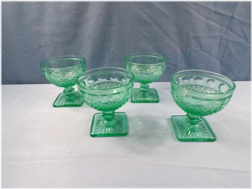 Imperial Green Tradition Sherbet Glasses