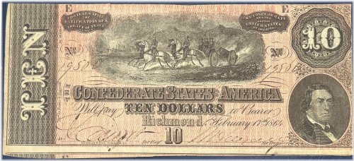 Richmond Confederate $10 Note (1864)