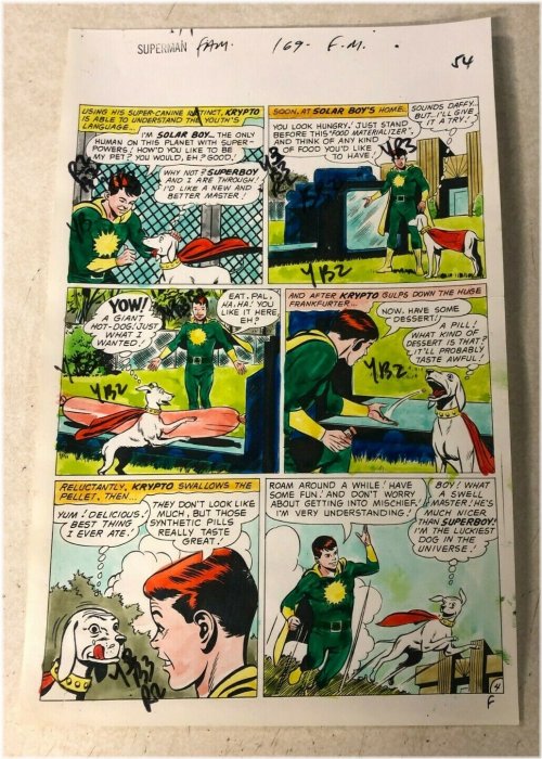 Krypto's Colorful Adventure: Superman Family #169 Art