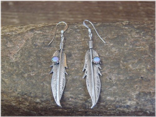 Southwestern Opal Feather Earrings by Louise Joe