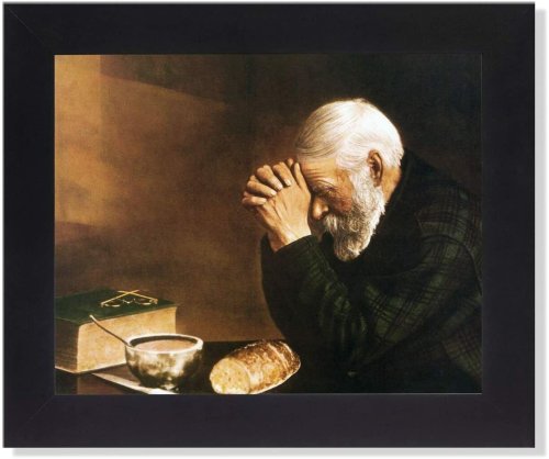 Divine Blessings: Black-Framed Fine Art Print of Daily Bread Prayer