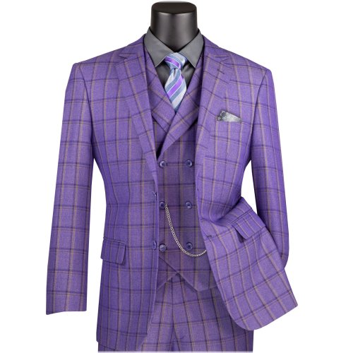 Regal Plum 3-Piece Modern Fit Suit