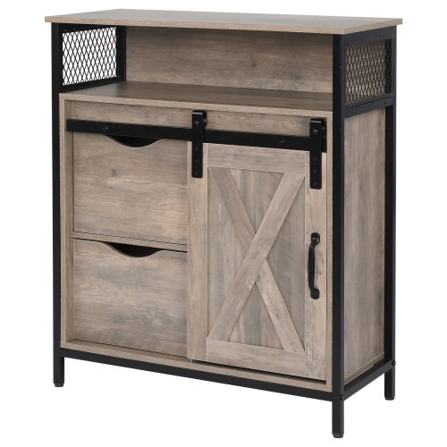 Rustic Barnwood Storage Console