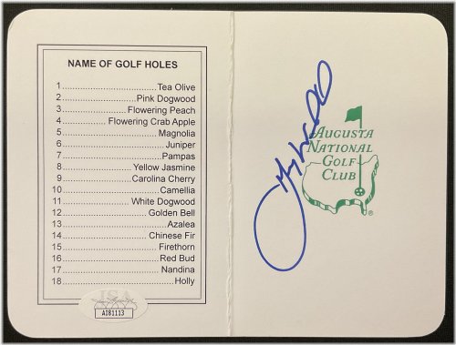 Augusta National Masters Scorecard Signed by Gary Woodland