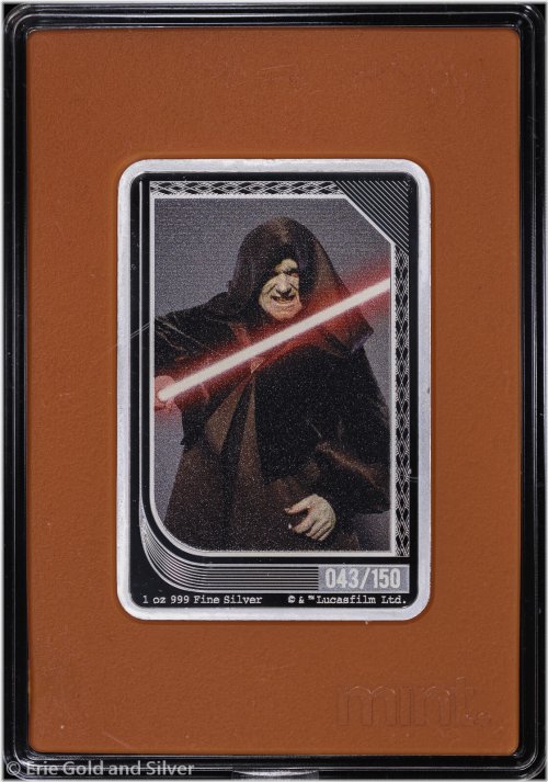 Niue Orange Star Wars Mint Trading Coin - Darth Sidious Limited Edition