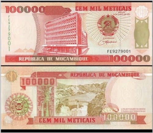 Mozambican Meticais Banknote