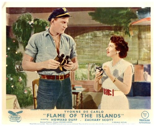 Island Inferno 1956 Yvonne De Carlo Howard Duff Lobby Card