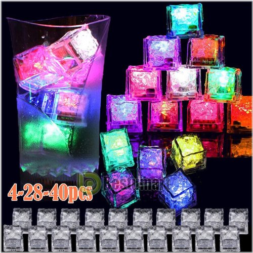 Glowing Ice Cubes - Reusable LED Light Up Decor