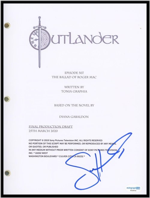 The Ballad of Roger Mac" Autographed Script by Sam Heughan