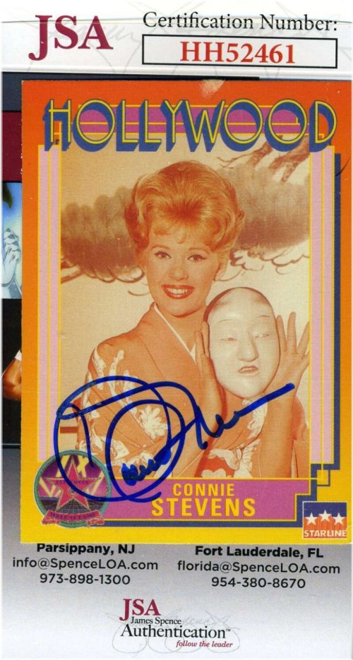 Starline Hollywood Card Autograph by Connie Stevens