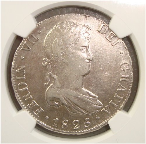 Ferdinand VII Silver 8 Reales from Potosi, 1825