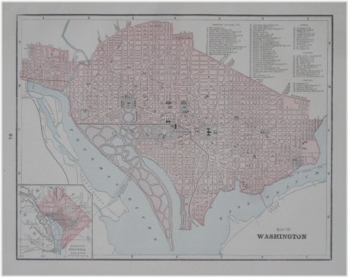 1891 Washington DC Cartographic Relic