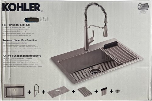 EfficientFlow Stainless Steel Kitchen Sink Kit