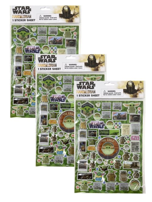 Galactic Baby Yoda 3D Sticker Trio