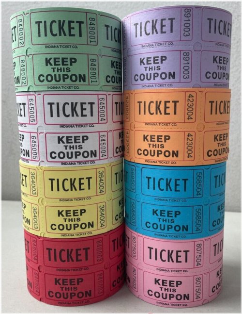 Double Stub Raffle Tickets - USA Made