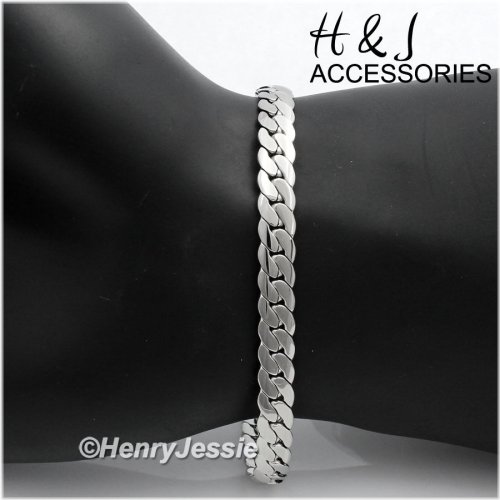 Silver Miami Cuban Curb Link Chain Bracelet