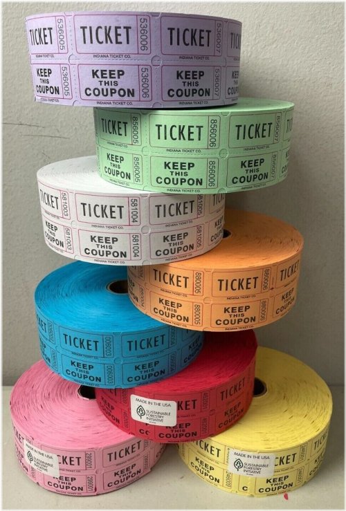 Split the Pot Raffle Tickets - Roll of 2000