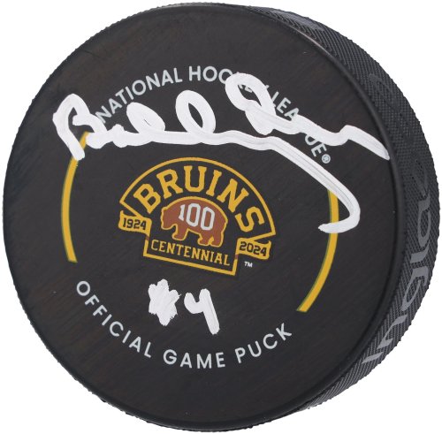 Bobby Orr 100th Anniversary Autographed Game Puck