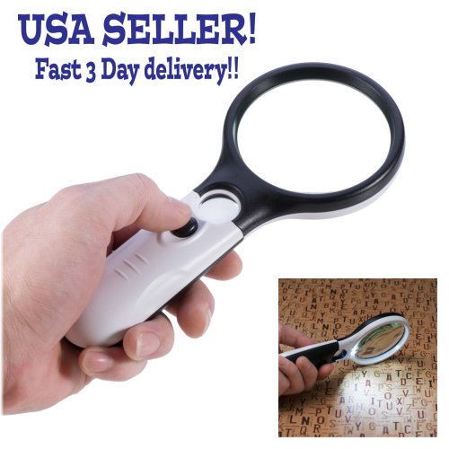 LightView Magnifier: 45X LED Handheld Jewelry Loupe