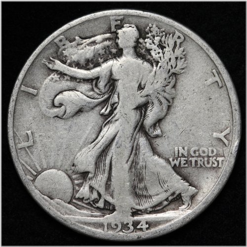 1934-D Liberty Stride Half Dollar in Circulated Condition