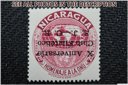 Magenta Inverted Ovpt Signed Kessler - Nicaragua Stamp