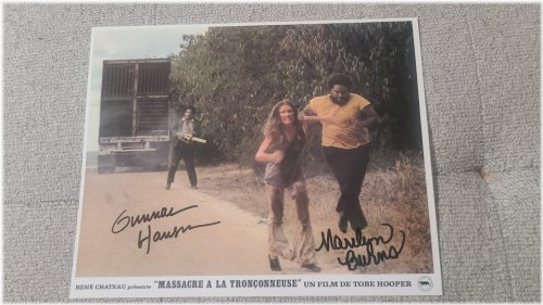 Autographed Gunnar Hansen Lobby Card