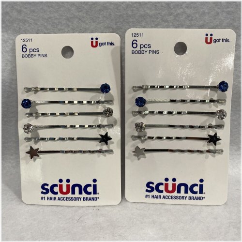 Sparkling Silver Rhinestone Bobby Pin Set