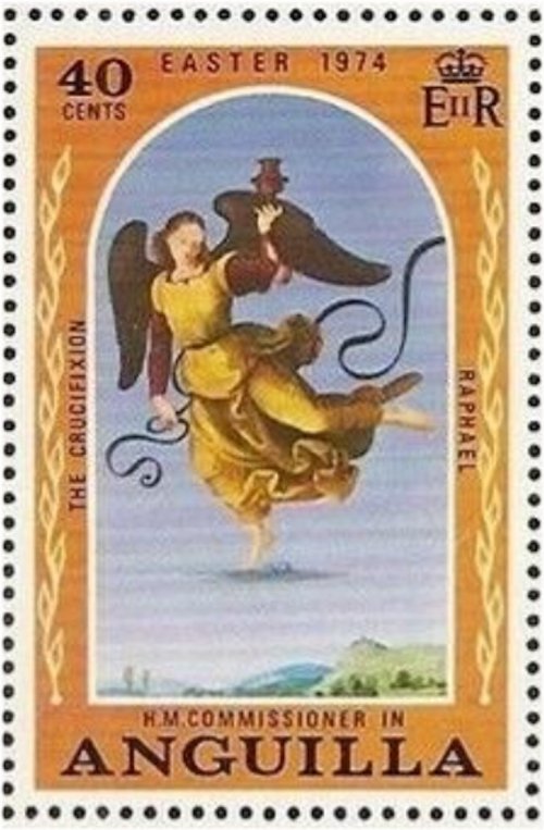 Easter Raphael Right Angel Stamp