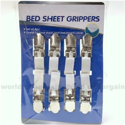 SecureFit Bed Sheet Straps and Mattress Cover Clips