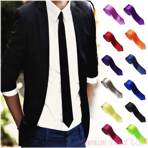 Solid Slim Necktie