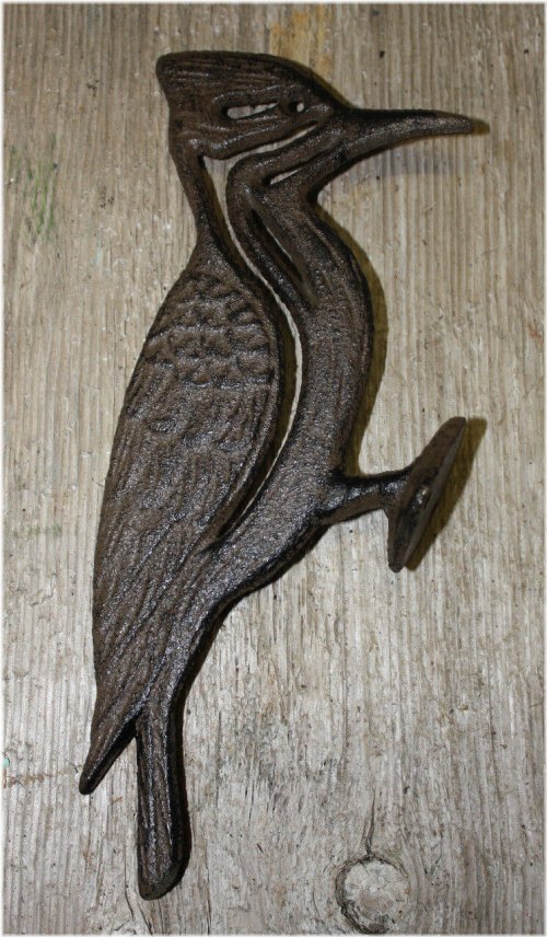 Rustic Woodpecker Garden Statue