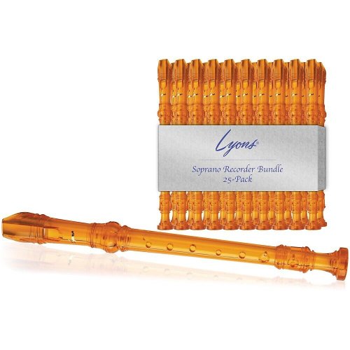 Orange Harmony Recorder Set - 25 Soprano Flutes