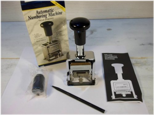 Automatic Numbering Stamp Set by Rogers with Ink and Stylus