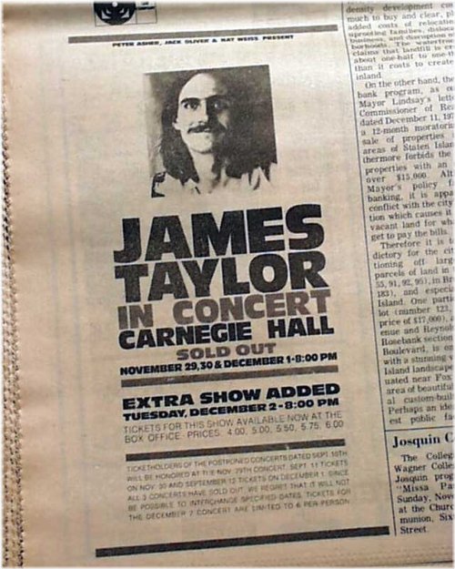 James Taylor Women's Rights Rally Poster