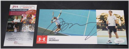 Authentic Andy Murray Under Armour Autographed Tennis Memorabilia with JSA COA