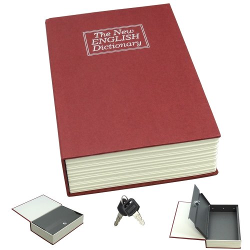 Red Book Safe with Key Lock for Home Security