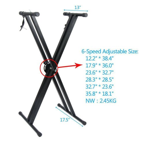 HarmonyStand Dual-Tube Keyboard Stand