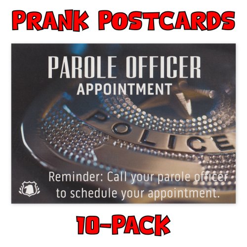 Offbeat Postcard Collection - Parole Officer Pranks