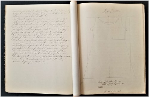 Vintage German Handwritten Clothing Sketch Book