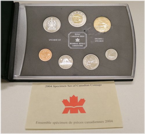 Canadian Wildlife and Iconic Symbols 2004 Coin Set with Box and Certificate of Authenticity