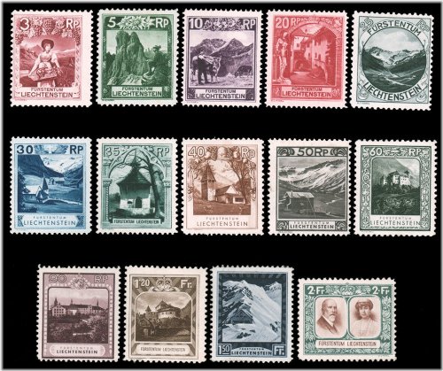 Liechtenstein Scenic Views Royal Couple Stamp Set