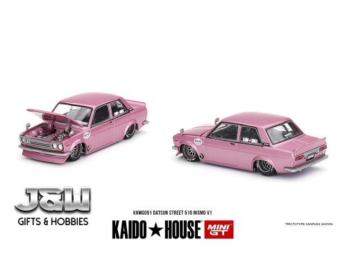 Kaido Street Datsun 510 Miniature Vehicle - Pink Version