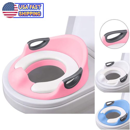 LittleSteps Potty Pal Toilet Seat with Comfort Cushion and Easy-Grip Handle