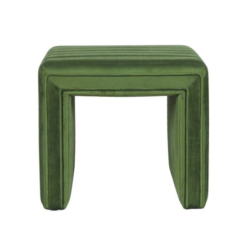 Channel Green Velvet Pouf