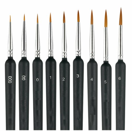 Weasel Whisker Miniature Brush Set - Fine Detail Art, Nail & Oil Painting Brushes