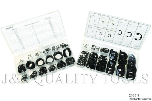 Assorted Snap Rings and E-Clips Set