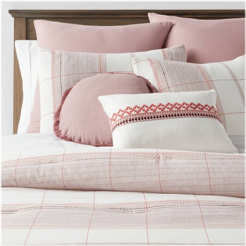 Mauve Stripe Boho Bedding Set