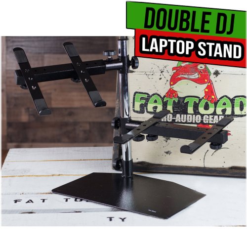 Double Mount Laptop Stand and Mixer Holder for DJs