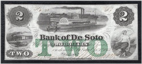 De Soto Nebraska Obsolete Currency Note