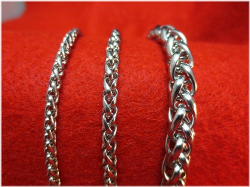 Silver Braided Wheat Rope Chain Necklace